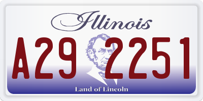 IL license plate A292251