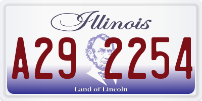 IL license plate A292254