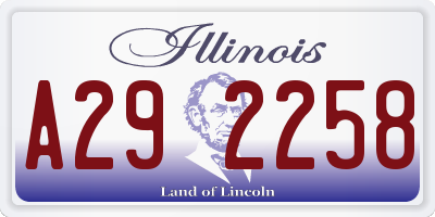 IL license plate A292258