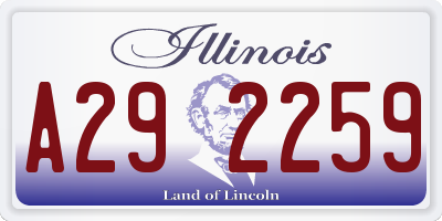 IL license plate A292259