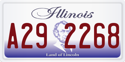 IL license plate A292268