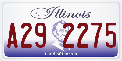IL license plate A292275