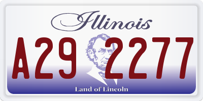 IL license plate A292277