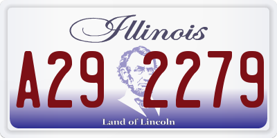 IL license plate A292279