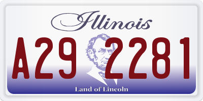 IL license plate A292281