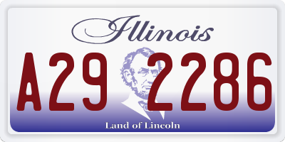 IL license plate A292286