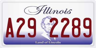 IL license plate A292289