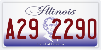 IL license plate A292290