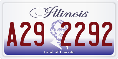IL license plate A292292