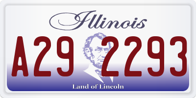 IL license plate A292293