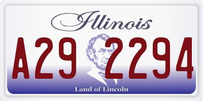 IL license plate A292294