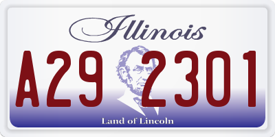 IL license plate A292301