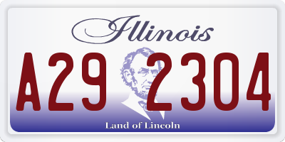 IL license plate A292304