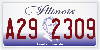 IL license plate A292309