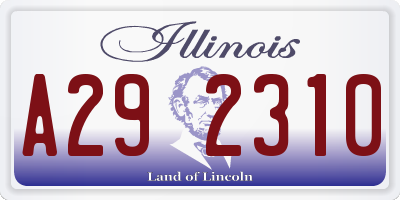 IL license plate A292310