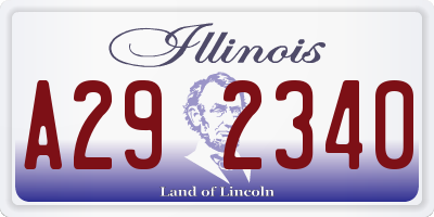 IL license plate A292340