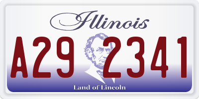 IL license plate A292341