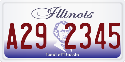 IL license plate A292345