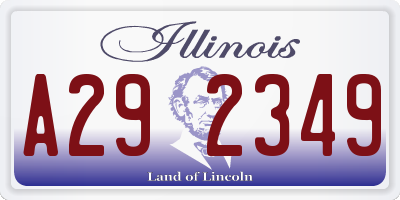 IL license plate A292349