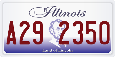 IL license plate A292350