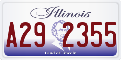 IL license plate A292355