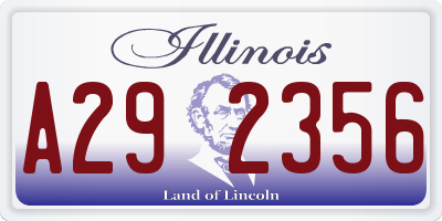 IL license plate A292356
