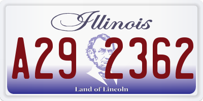 IL license plate A292362