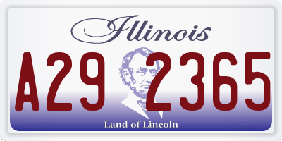 IL license plate A292365