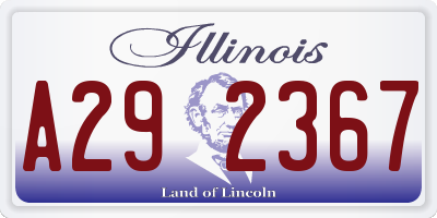 IL license plate A292367