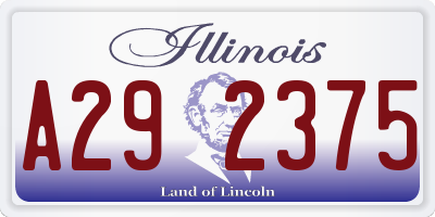 IL license plate A292375