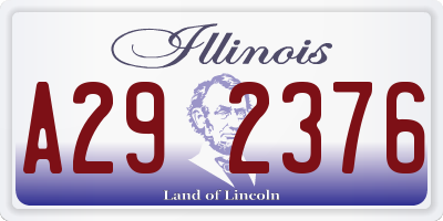 IL license plate A292376
