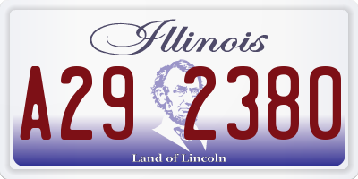 IL license plate A292380