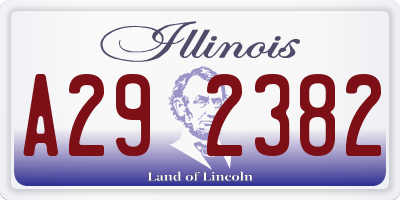 IL license plate A292382