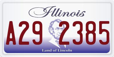IL license plate A292385
