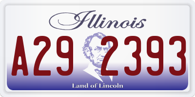 IL license plate A292393