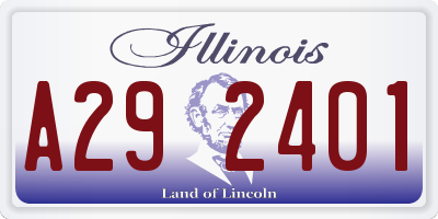 IL license plate A292401