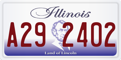 IL license plate A292402