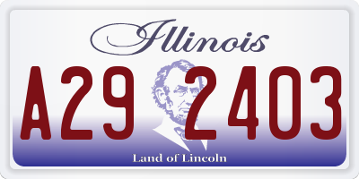 IL license plate A292403