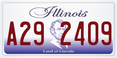 IL license plate A292409