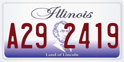 IL license plate A292419