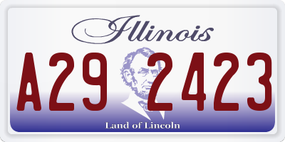 IL license plate A292423