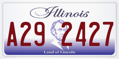 IL license plate A292427