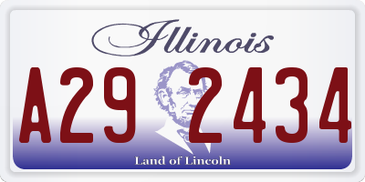 IL license plate A292434