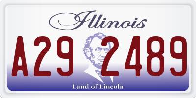 IL license plate A292489