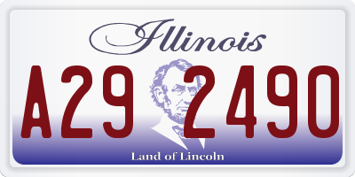 IL license plate A292490