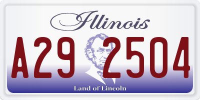 IL license plate A292504