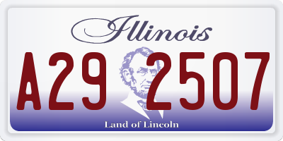IL license plate A292507