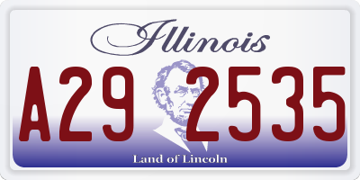 IL license plate A292535