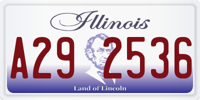 IL license plate A292536