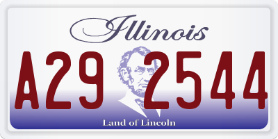 IL license plate A292544